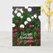 ゴージャスフラワーガーデン誕生日カード カード (黄色い花)