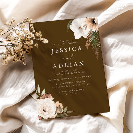 ゴージャスフローラ結婚ボホ 招待状