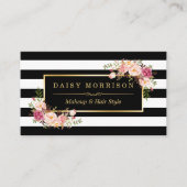 ゴージャスフローラ美しいサロンアポイントメントカード 予約カード (正面)