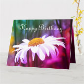 ゴージャスブライトハッピーバースデー カード (黄色い花)