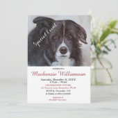 ゴージャスブラックコリ縁どーウィッシュズハッピーバースデー 招待状 (スタンド正面)