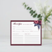ゴージャスブルゴーニュフローラブライダルシャワーレシピカード (スタンド正面)