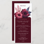 ゴージャスブルゴーニュ&赤面ピンクマグノリアディナー メニュー (正面/裏面)