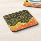 ゴージャスブルックマス釣り釣り漁師アングラー コースター (左側)