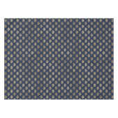 ゴージャスブルーとメタリック金ゴールドシェルホームデコール テーブルクロス (正面(横))