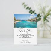ゴージャスブルートロピカルビーチサンキュー結婚ズ ポストカード (スタンド正面)