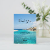 ゴージャスブルートロピカルビーチサンキュー ポストカード (スタンド正面)