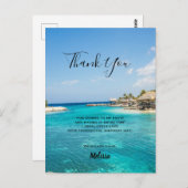 ゴージャスブルートロピカルビーチサンキュー ポストカード (正面/裏面)