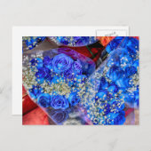 ゴージャスブルーバラ写真 ポストカード (正面/裏面)