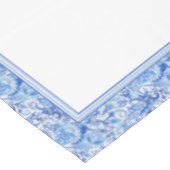 ゴージャスブルーホワイトフローラペイズリーアートパターン テーブルクロス (アングル)