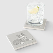 ゴージャスペンシルコリー縁どマーブルコースター ストーンコースター (横)