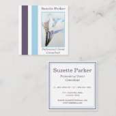 ゴージャスホワイトカラリリーイベントプランナー スクエア名刺 (正面/裏面)