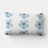 ゴージャスホワイトハワイアンハイビスカスフラワーピロー ランバークッション (裏面)