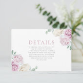 ゴージャスホワイト&赤面結婚フローラの詳細 エンクロージャーカード (スタンド正面)