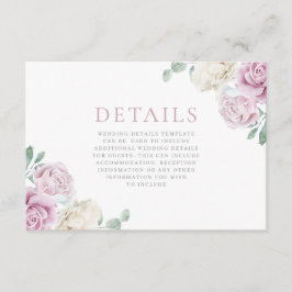 ゴージャスホワイト&赤面結婚フローラの詳細 エンクロージャーカード