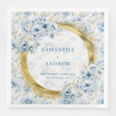 ゴージャスボホダスティーブルー金ゴールドスパークル結婚ズ昼寝 (正面)