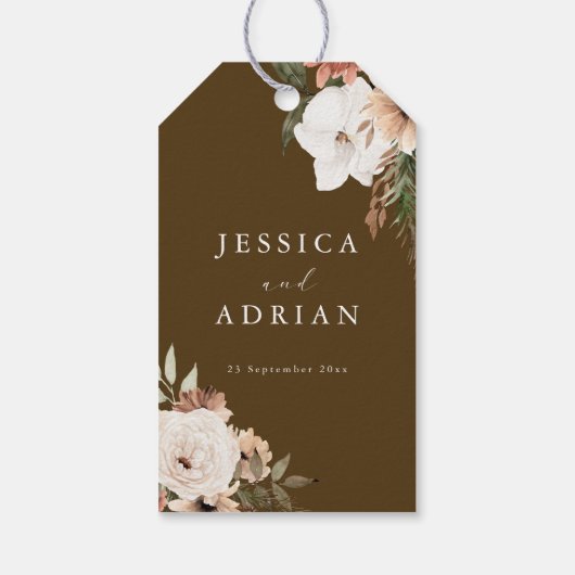 ゴージャスボホフローラ結婚ズ ギフトタグ (裏面)