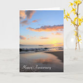 ゴージャスマウイサンセット記念日 カード (黄色い花)