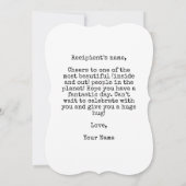 ゴージャスマンダリンダックハッピーバースデー 招待状 (裏面)