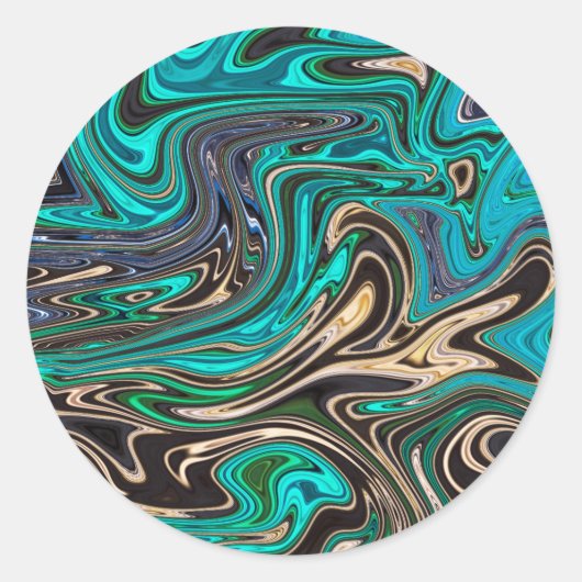 ゴージャスマーブルスタイル – パラダイス ラウンドシール (正面)