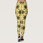 ゴージャスミンイエローマンデラ模様 レギンス (裏面)
