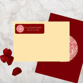 ゴージャスメーンディ差出人住所ラベル ラベル