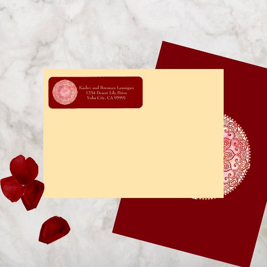 ゴージャスメーンディ差出人住所ラベル ラベル