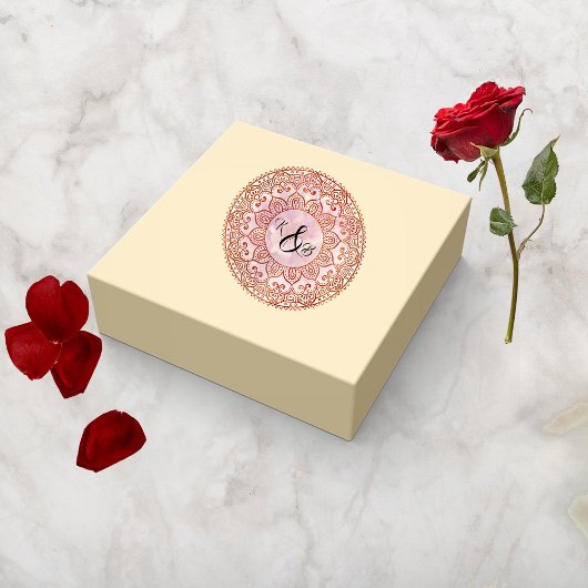 ゴージャスメーンディ結婚式用シール ラウンドシール