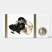 ゴージャスモノグラムのなアフリカのクイーンiPhone 12ケース Case-Mate iPhoneケース (裏面 (横))