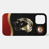 ゴージャスモノグラムのなアフリカのクイーンiPhone 12ケース Case-Mate iPhoneケース (裏面 (横))