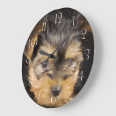 ゴージャスヨークシャーテリア ラージ壁時計 (傾斜)