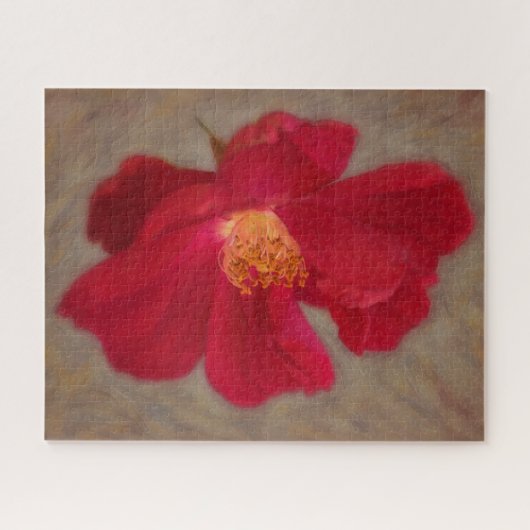 ゴージャスレッドローズアートフラワーパズル ジグソーパズル (横)