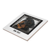 ゴージャスロットワイラードッグ顔 パーソナライズされた タイル (側面)