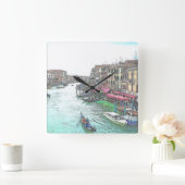 ゴージャスヴェネツィアイタリア スクエア壁時計 (ホーム)