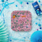 ゴージャス中国のカントンピンクフローラ ペーパープレート (パーティー)