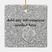 ゴージャス初めてのクリスマスズオーナメント きらきら光る セラミックオーナメント (裏面)