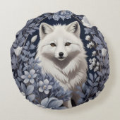 ゴージャス北極キツネウィリアムインスパイアモリス ラウンドクッション (裏面)