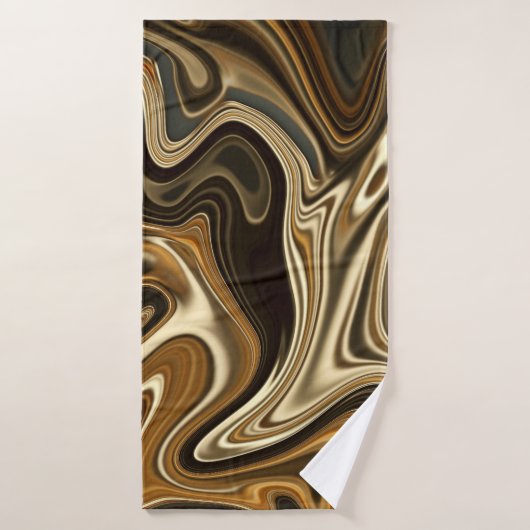 ゴージャス大理石スタイル-温かい茶 バスタオル (バスタオル)