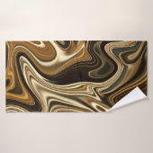 ゴージャス大理石スタイル-温かい茶 バスタオル (バスタオル)