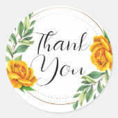 ゴージャス感謝していなステッカーや封筒用シール ラウンドシール (正面)