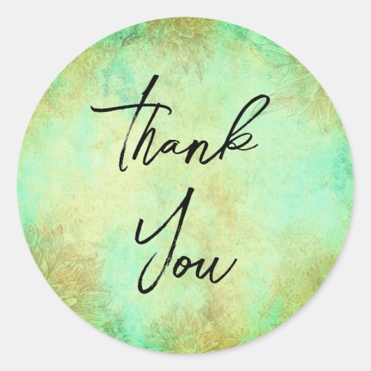 ゴージャス感謝していなステッカー ラウンドシール (正面)
