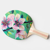 ゴージャス日本の桜さくらんぼツリーモノグラム 卓球ラケット (横)