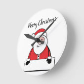 ゴージャス素晴らしなサンタ ラウンド壁時計 (傾斜)