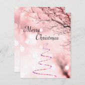 ゴージャス素晴らしな美しいスパークリーのホリデーカード シーズンカード (正面/裏面)