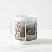 ゴージャス素晴らしクリスマスフォトコラージュマグ コーヒーマグカップ (正面左)