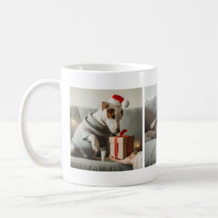 ゴージャス素晴らしクリスマスフォトコラージュマグ コーヒーマグカップ
