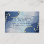 ゴージャス素晴らしビューティフルブルー大理石 名刺 (裏面)