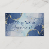 ゴージャス素晴らしビューティフルブルー大理石 名刺 (正面)