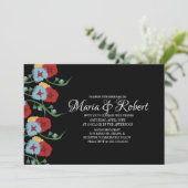 ゴージャス結婚メキシコの緑のつる植物フローラB 招待状 (スタンド正面)