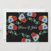 ゴージャス結婚メキシコの緑のつる植物フローラB 招待状 (裏面)